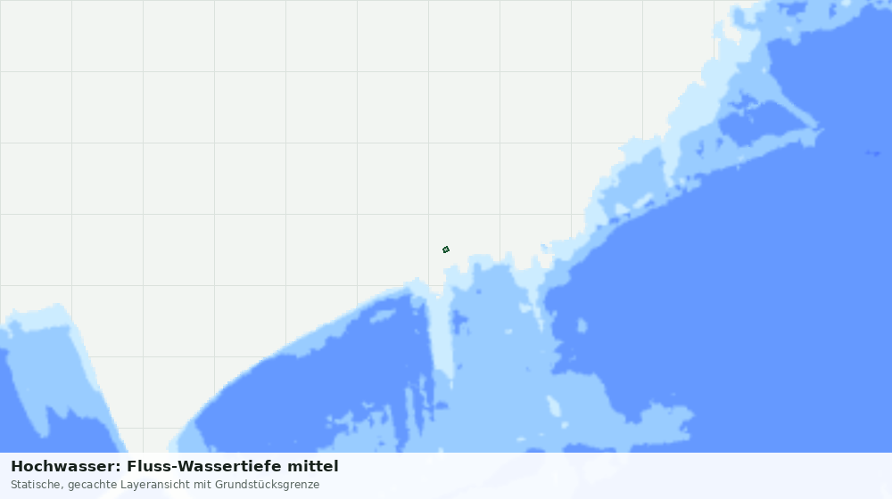 Statische Kartenansicht: Hochwasser: Fluss-Wassertiefe mittel