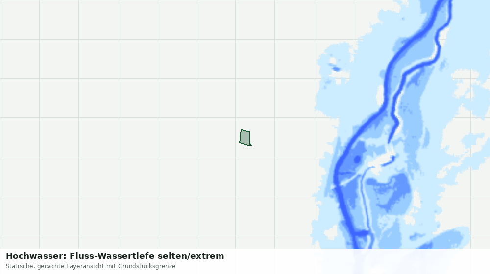 Statische Kartenansicht: Hochwasser: Fluss-Wassertiefe selten/extrem