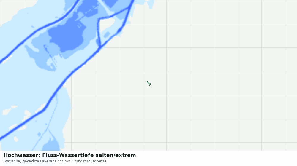 Statische Kartenansicht: Hochwasser: Fluss-Wassertiefe selten/extrem