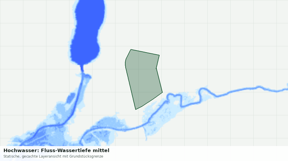 Statische Kartenansicht: Hochwasser: Fluss-Wassertiefe mittel