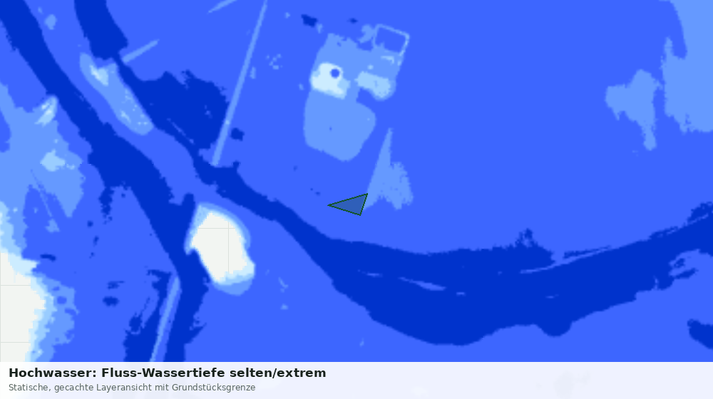 Statische Kartenansicht: Hochwasser: Fluss-Wassertiefe selten/extrem