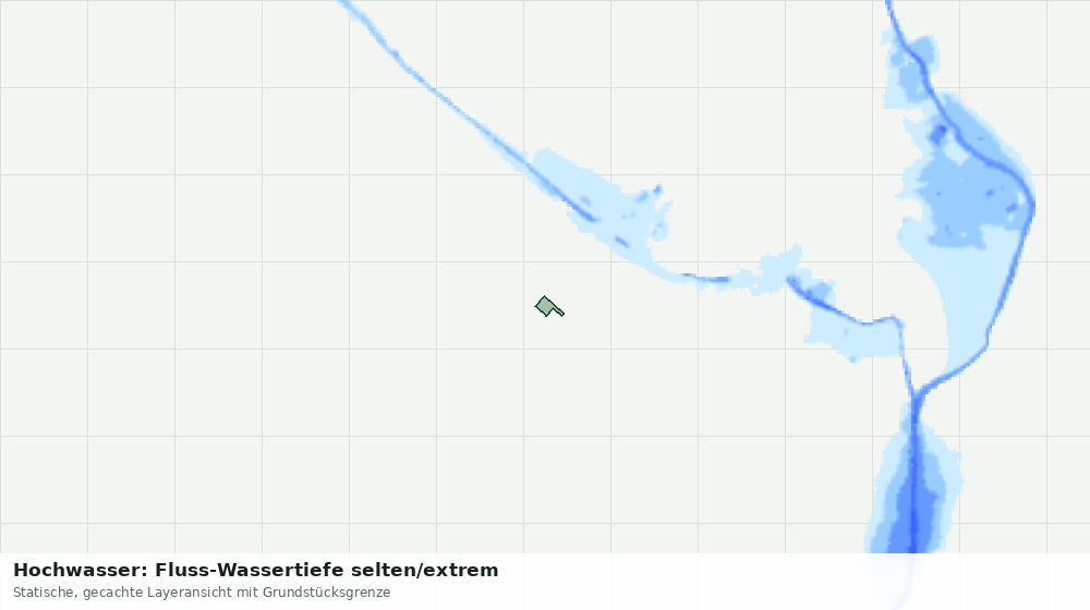 Statische Kartenansicht: Hochwasser: Fluss-Wassertiefe selten/extrem