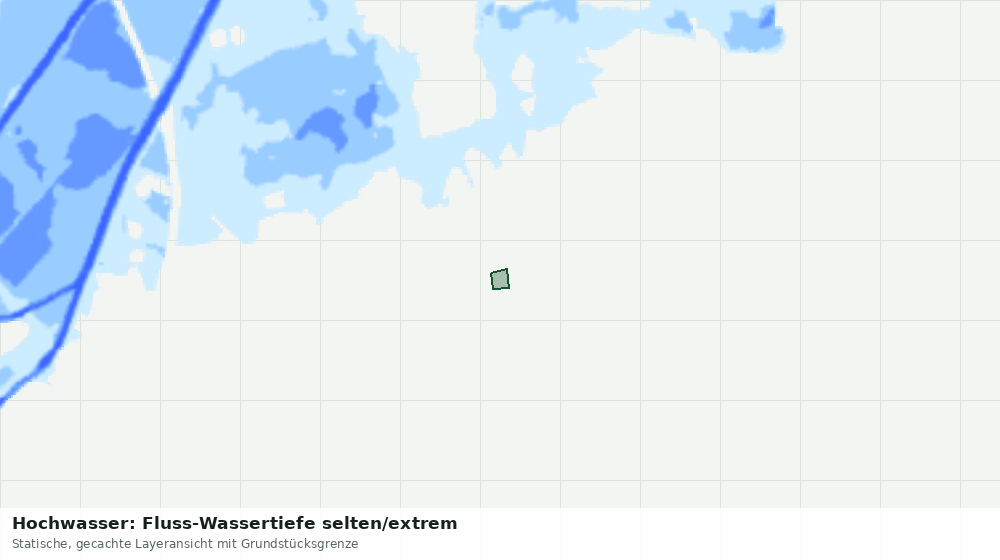 Statische Kartenansicht: Hochwasser: Fluss-Wassertiefe selten/extrem