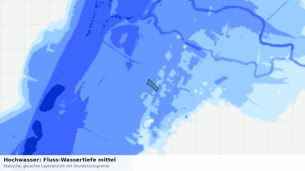 Statische Kartenansicht: Hochwasser: Fluss-Wassertiefe mittel