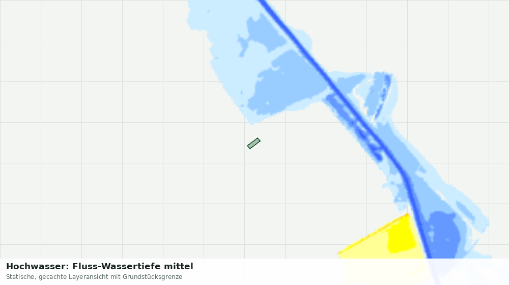 Statische Kartenansicht: Hochwasser: Fluss-Wassertiefe mittel