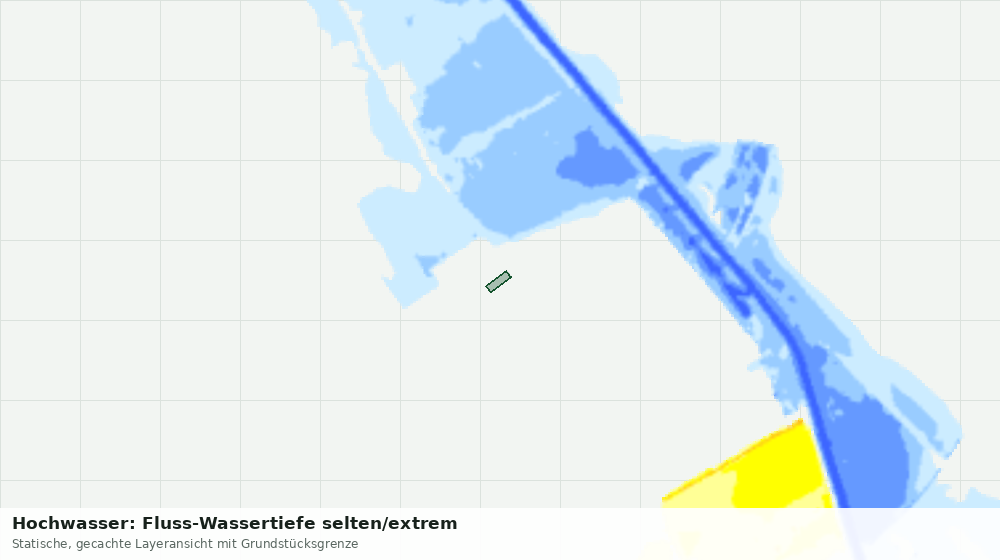 Statische Kartenansicht: Hochwasser: Fluss-Wassertiefe selten/extrem