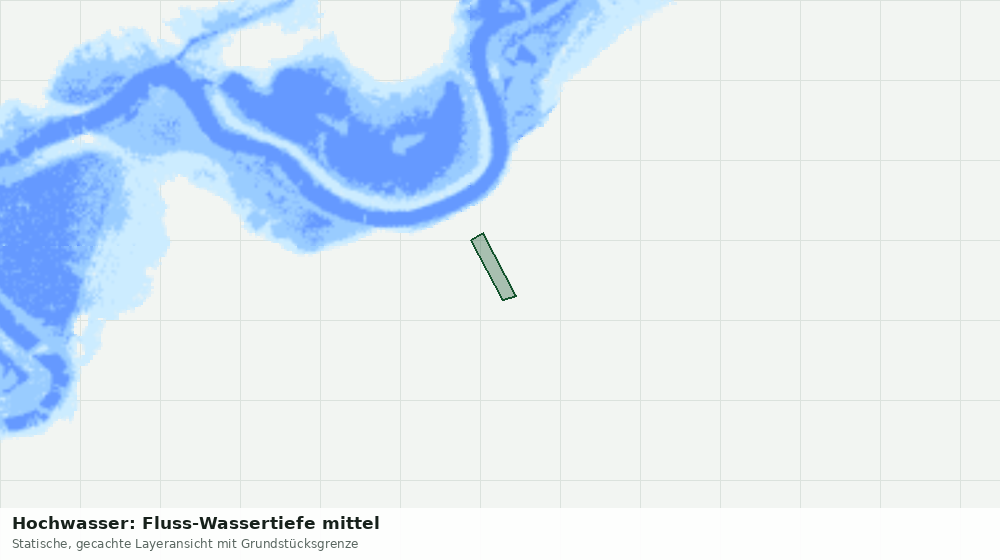 Statische Kartenansicht: Hochwasser: Fluss-Wassertiefe mittel