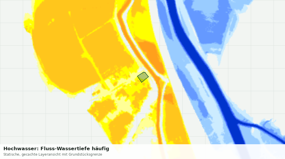 Statische Kartenansicht: Hochwasser: Fluss-Wassertiefe häufig