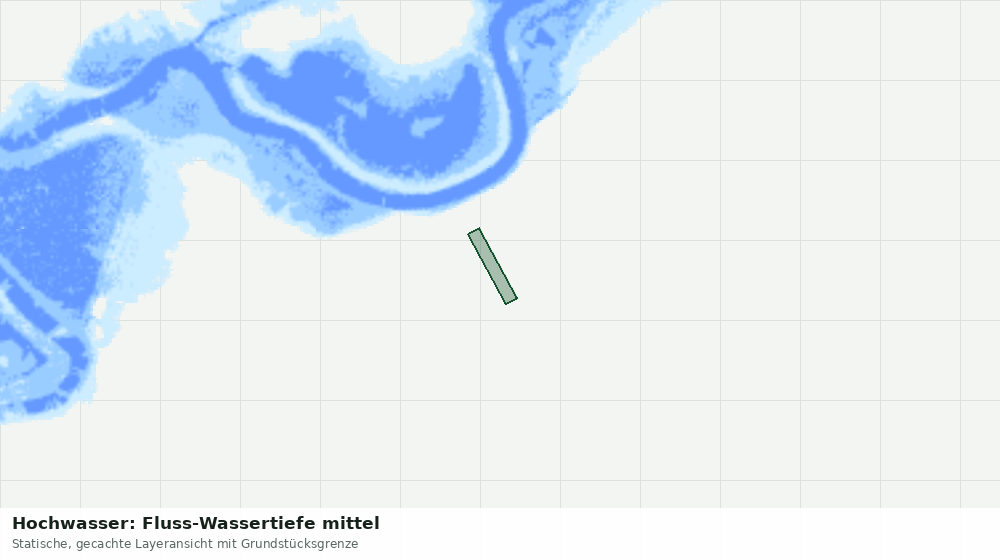 Statische Kartenansicht: Hochwasser: Fluss-Wassertiefe mittel