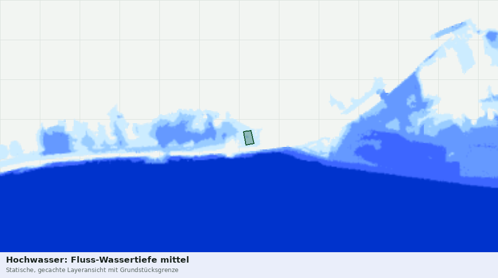Statische Kartenansicht: Hochwasser: Fluss-Wassertiefe mittel