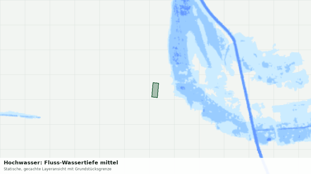 Statische Kartenansicht: Hochwasser: Fluss-Wassertiefe mittel