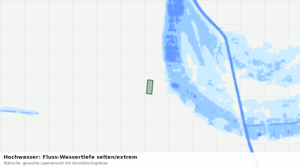 Statische Kartenansicht: Hochwasser: Fluss-Wassertiefe selten/extrem