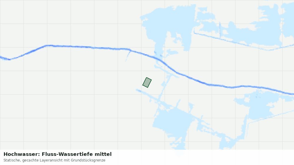 Statische Kartenansicht: Hochwasser: Fluss-Wassertiefe mittel