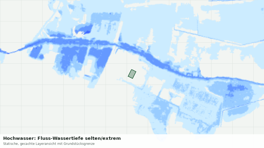 Statische Kartenansicht: Hochwasser: Fluss-Wassertiefe selten/extrem