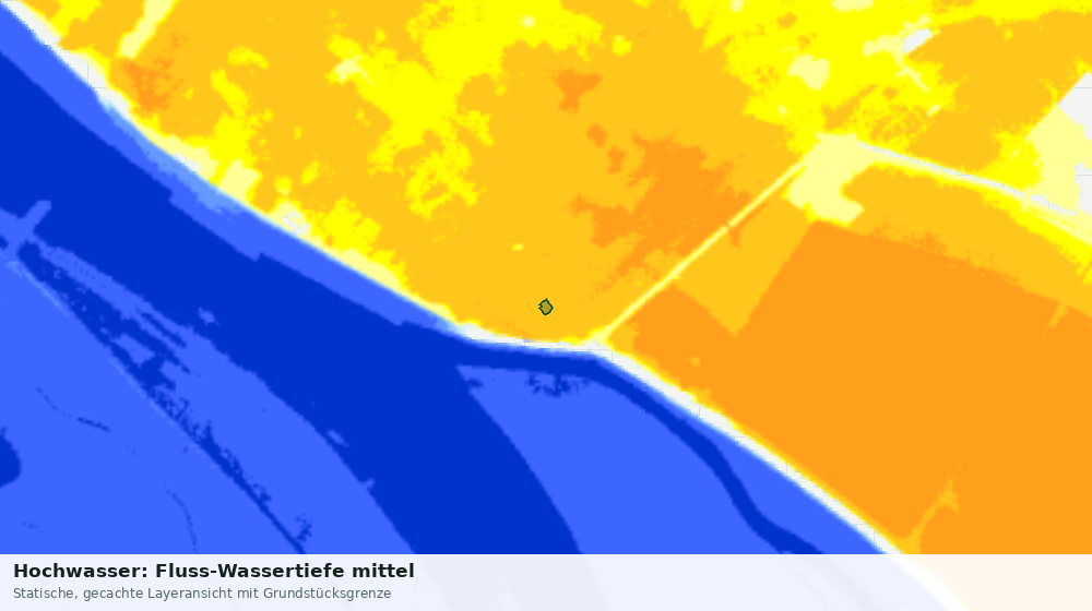 Statische Kartenansicht: Hochwasser: Fluss-Wassertiefe mittel