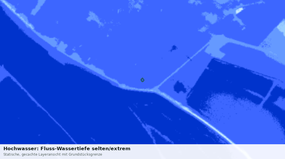 Statische Kartenansicht: Hochwasser: Fluss-Wassertiefe selten/extrem