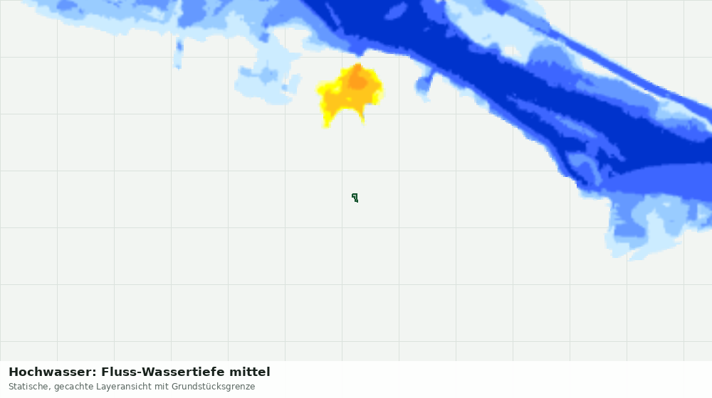 Statische Kartenansicht: Hochwasser: Fluss-Wassertiefe mittel