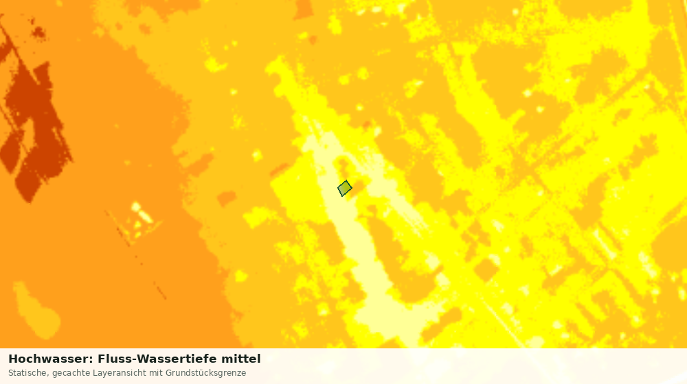 Statische Kartenansicht: Hochwasser: Fluss-Wassertiefe mittel