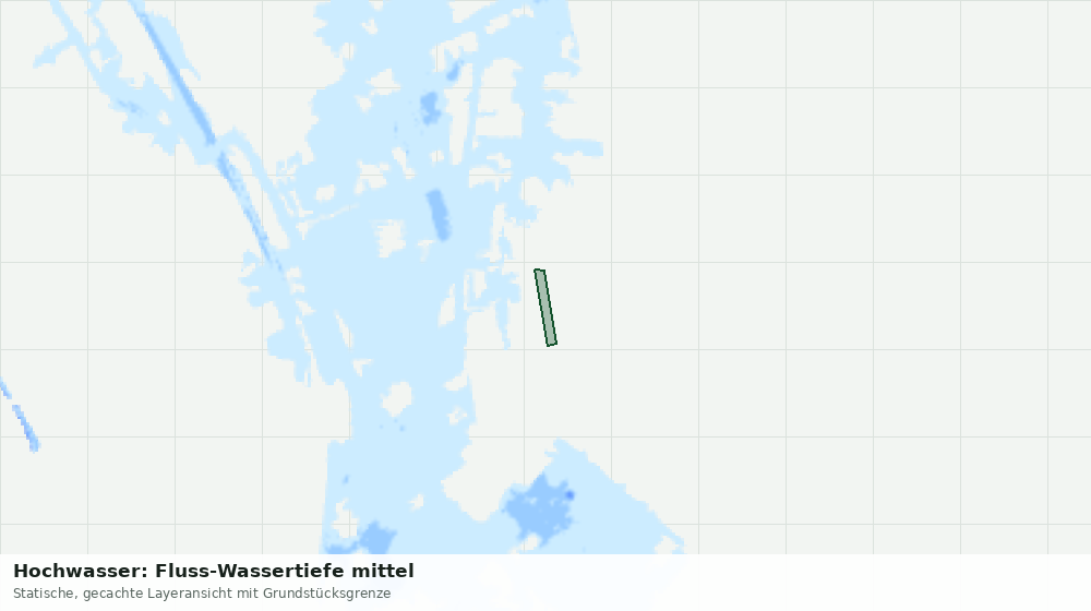 Statische Kartenansicht: Hochwasser: Fluss-Wassertiefe mittel