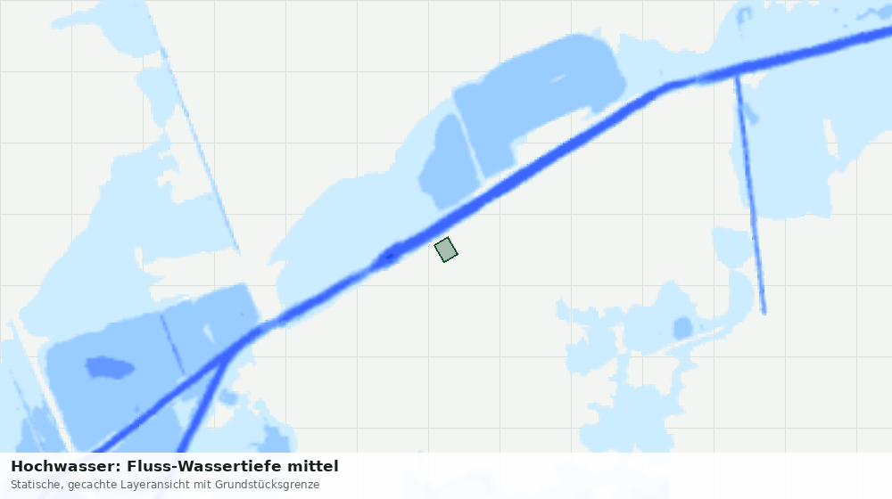 Statische Kartenansicht: Hochwasser: Fluss-Wassertiefe mittel