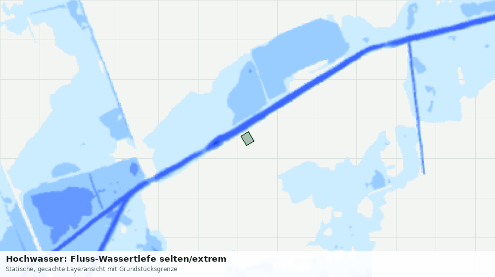 Statische Kartenansicht: Hochwasser: Fluss-Wassertiefe selten/extrem