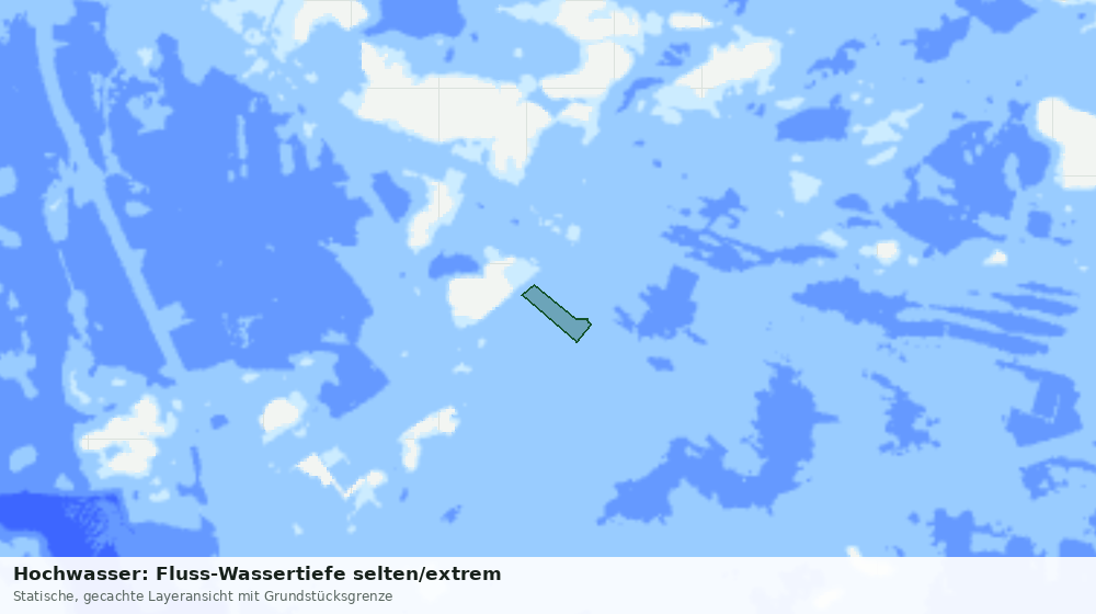 Statische Kartenansicht: Hochwasser: Fluss-Wassertiefe selten/extrem