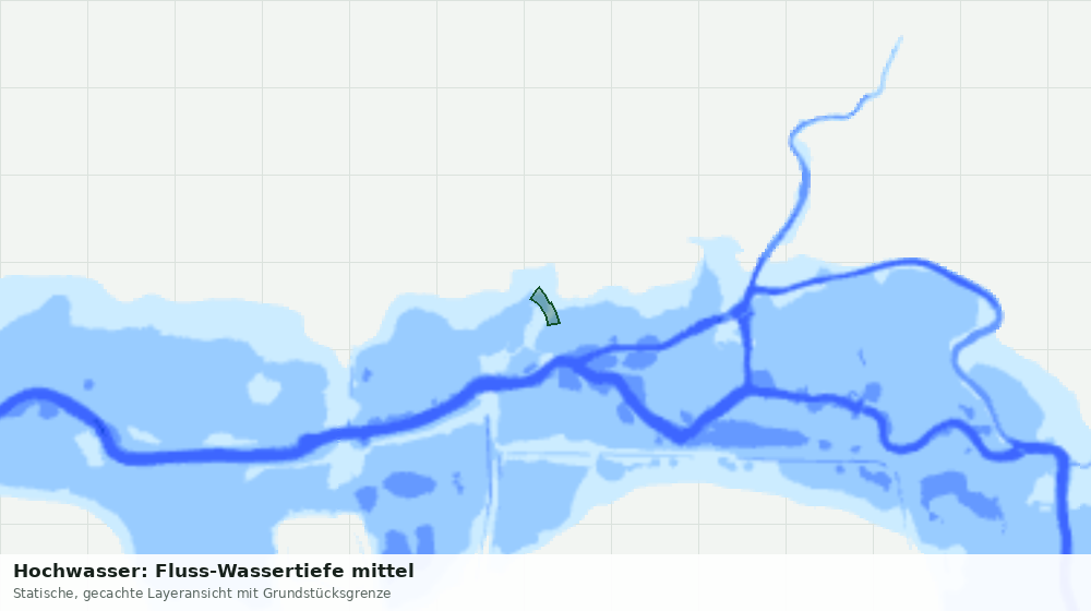 Statische Kartenansicht: Hochwasser: Fluss-Wassertiefe mittel
