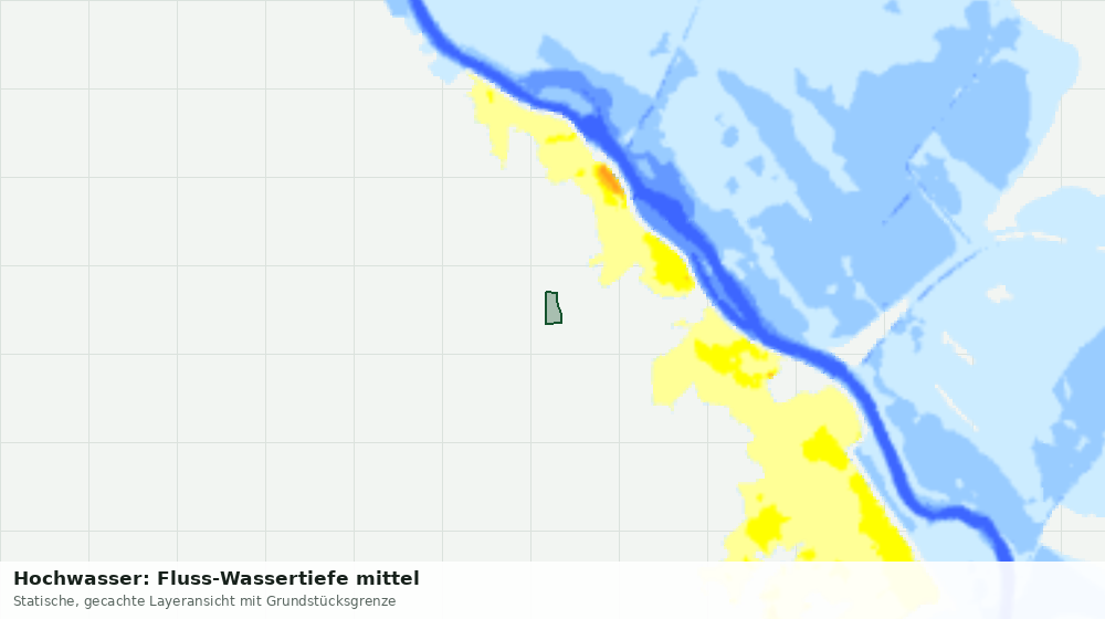 Statische Kartenansicht: Hochwasser: Fluss-Wassertiefe mittel