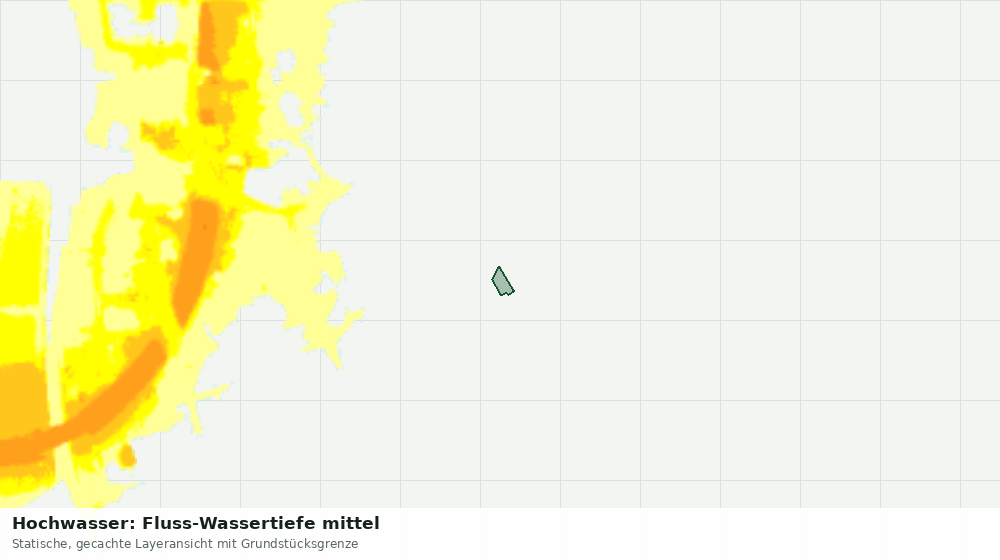 Statische Kartenansicht: Hochwasser: Fluss-Wassertiefe mittel