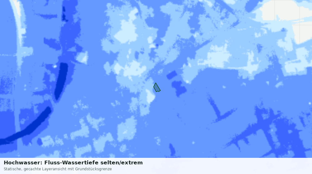 Statische Kartenansicht: Hochwasser: Fluss-Wassertiefe selten/extrem