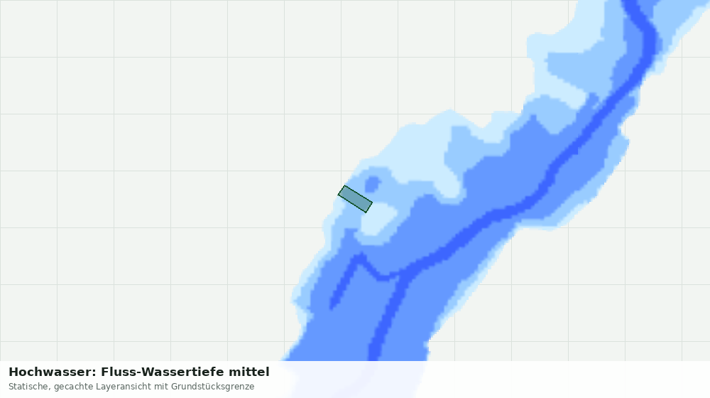Statische Kartenansicht: Hochwasser: Fluss-Wassertiefe mittel