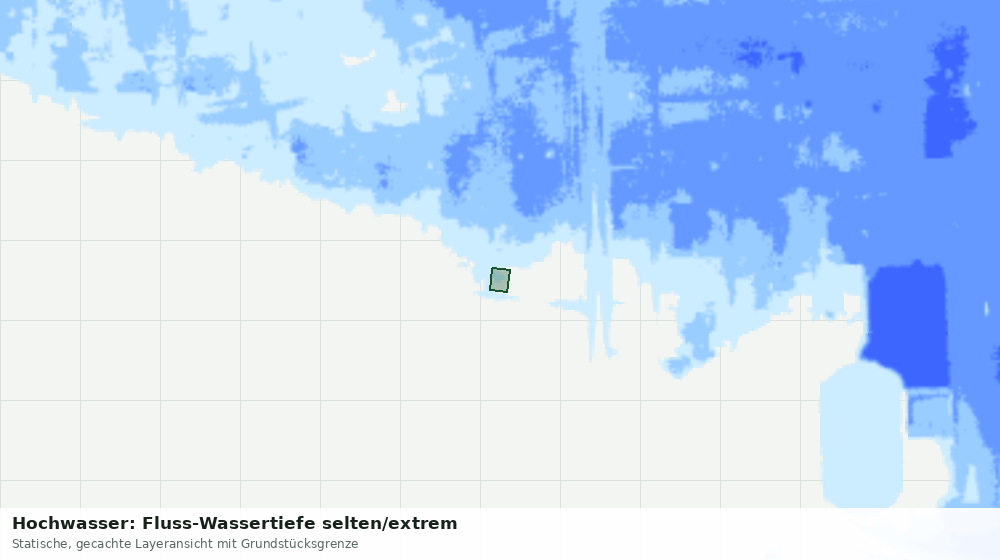 Statische Kartenansicht: Hochwasser: Fluss-Wassertiefe selten/extrem