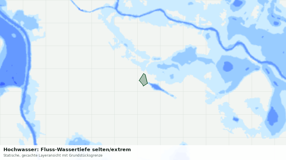 Statische Kartenansicht: Hochwasser: Fluss-Wassertiefe selten/extrem