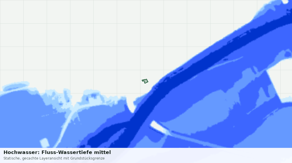 Statische Kartenansicht: Hochwasser: Fluss-Wassertiefe mittel