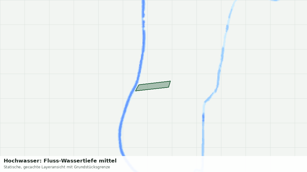 Statische Kartenansicht: Hochwasser: Fluss-Wassertiefe mittel