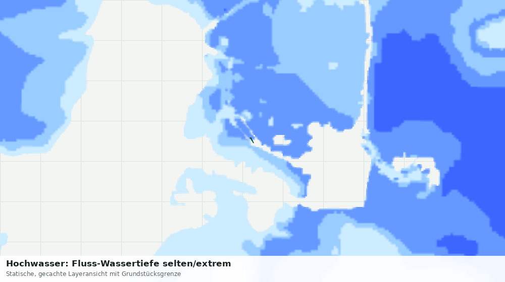 Statische Kartenansicht: Hochwasser: Fluss-Wassertiefe selten/extrem