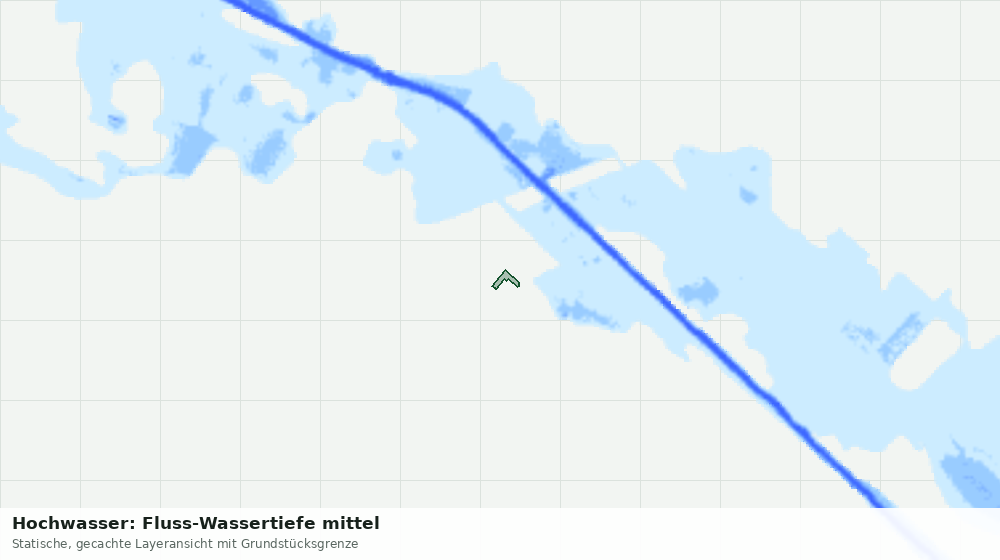 Statische Kartenansicht: Hochwasser: Fluss-Wassertiefe mittel