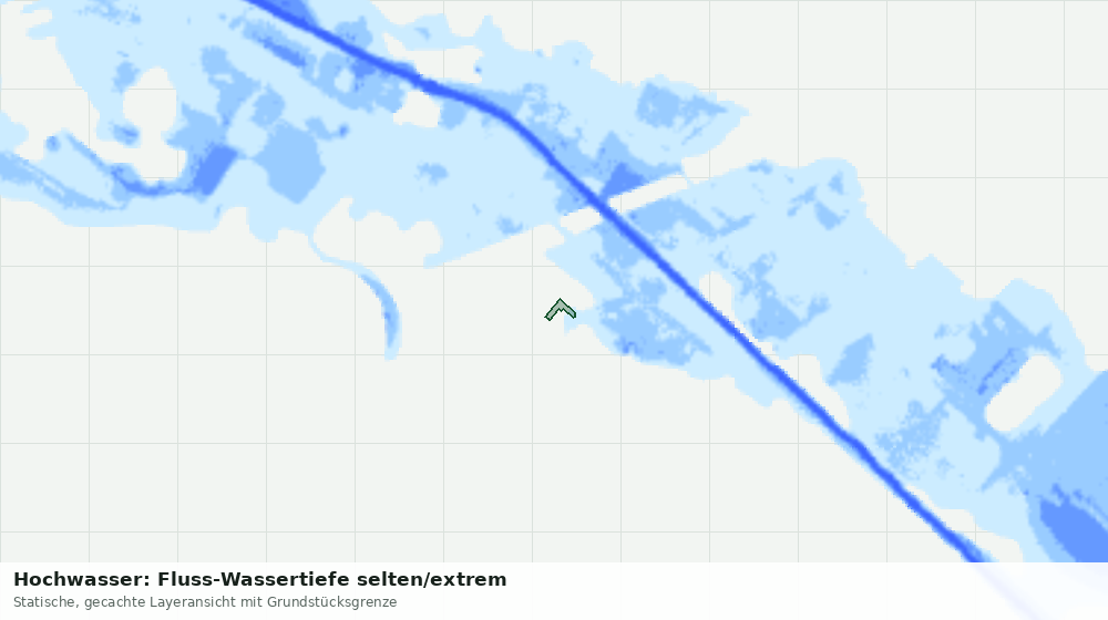 Statische Kartenansicht: Hochwasser: Fluss-Wassertiefe selten/extrem