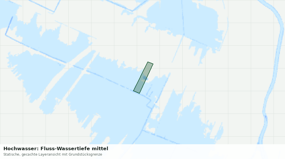 Statische Kartenansicht: Hochwasser: Fluss-Wassertiefe mittel