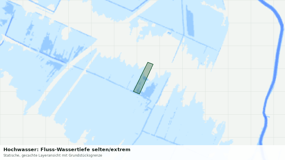 Statische Kartenansicht: Hochwasser: Fluss-Wassertiefe selten/extrem