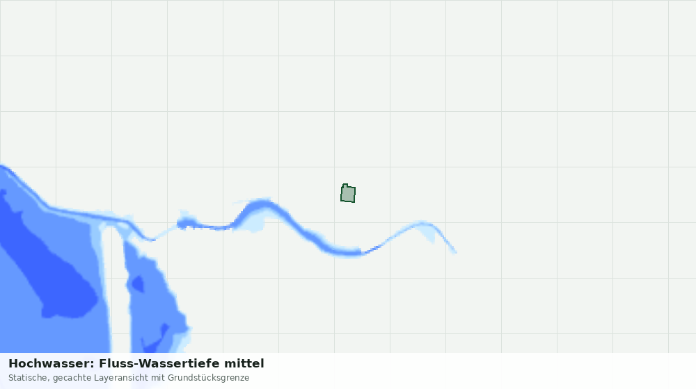 Statische Kartenansicht: Hochwasser: Fluss-Wassertiefe mittel