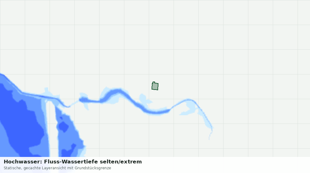 Statische Kartenansicht: Hochwasser: Fluss-Wassertiefe selten/extrem