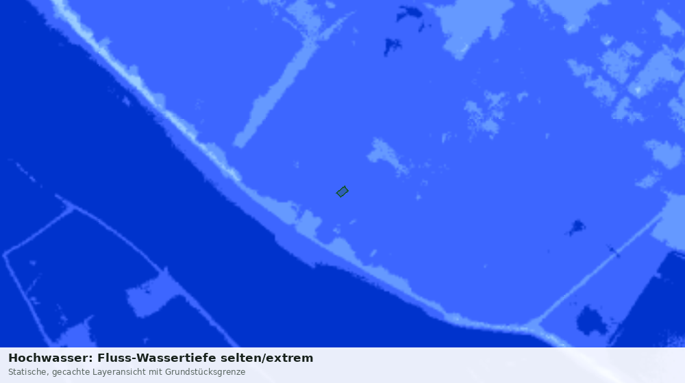 Statische Kartenansicht: Hochwasser: Fluss-Wassertiefe selten/extrem