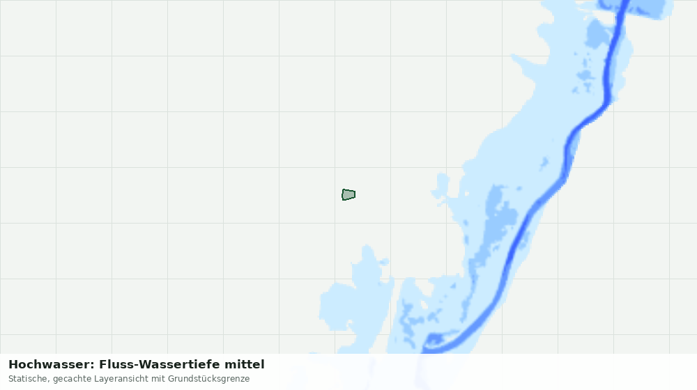 Statische Kartenansicht: Hochwasser: Fluss-Wassertiefe mittel