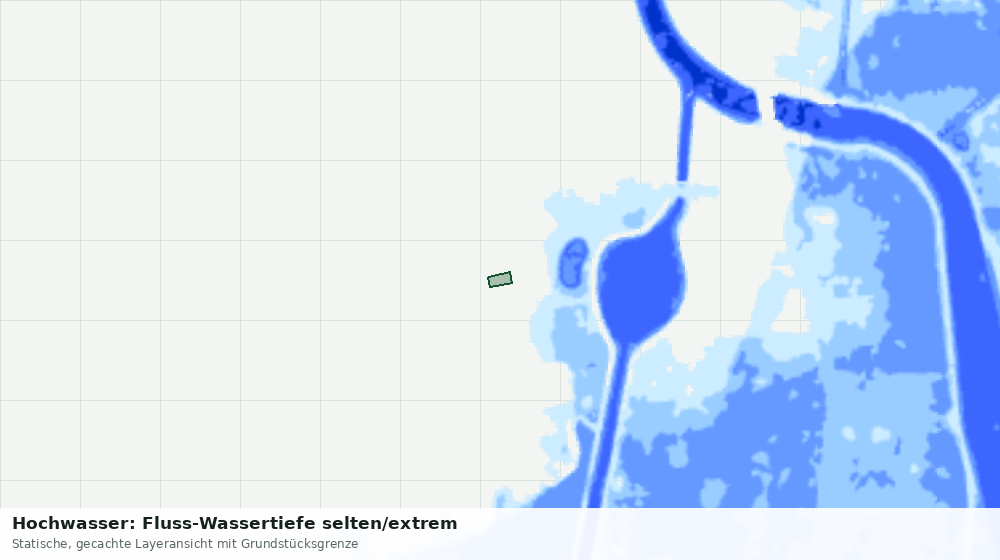 Statische Kartenansicht: Hochwasser: Fluss-Wassertiefe selten/extrem