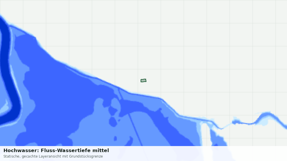 Statische Kartenansicht: Hochwasser: Fluss-Wassertiefe mittel