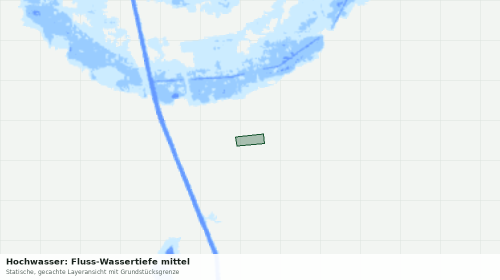 Statische Kartenansicht: Hochwasser: Fluss-Wassertiefe mittel