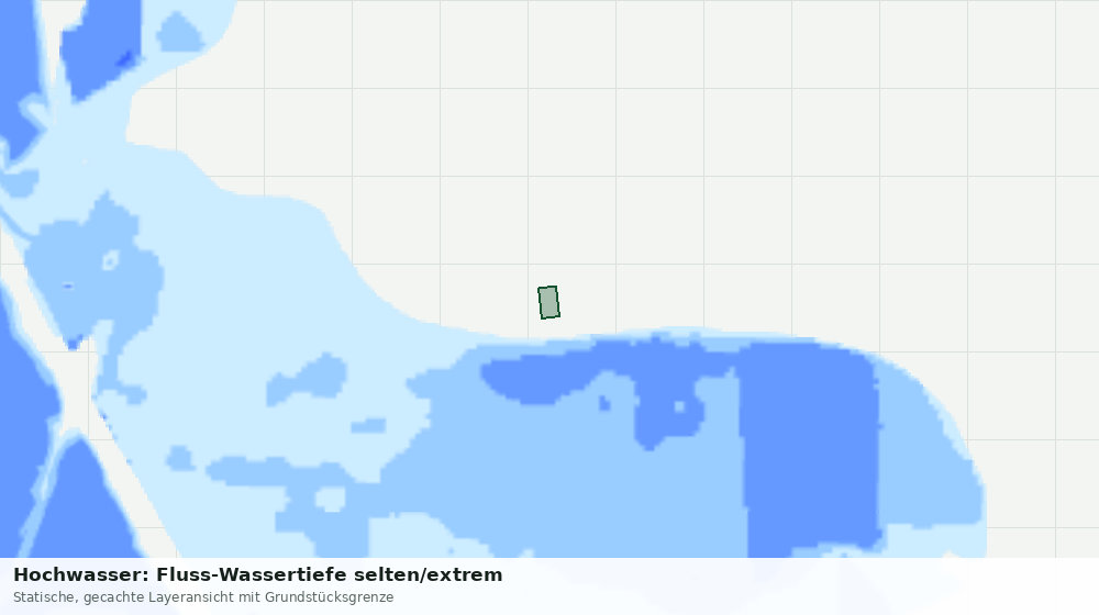 Statische Kartenansicht: Hochwasser: Fluss-Wassertiefe selten/extrem