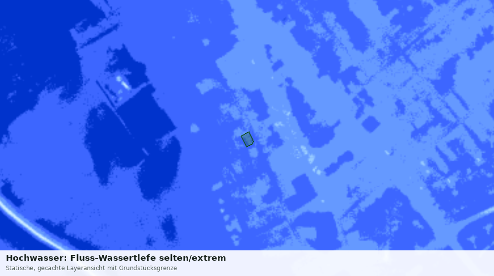 Statische Kartenansicht: Hochwasser: Fluss-Wassertiefe selten/extrem