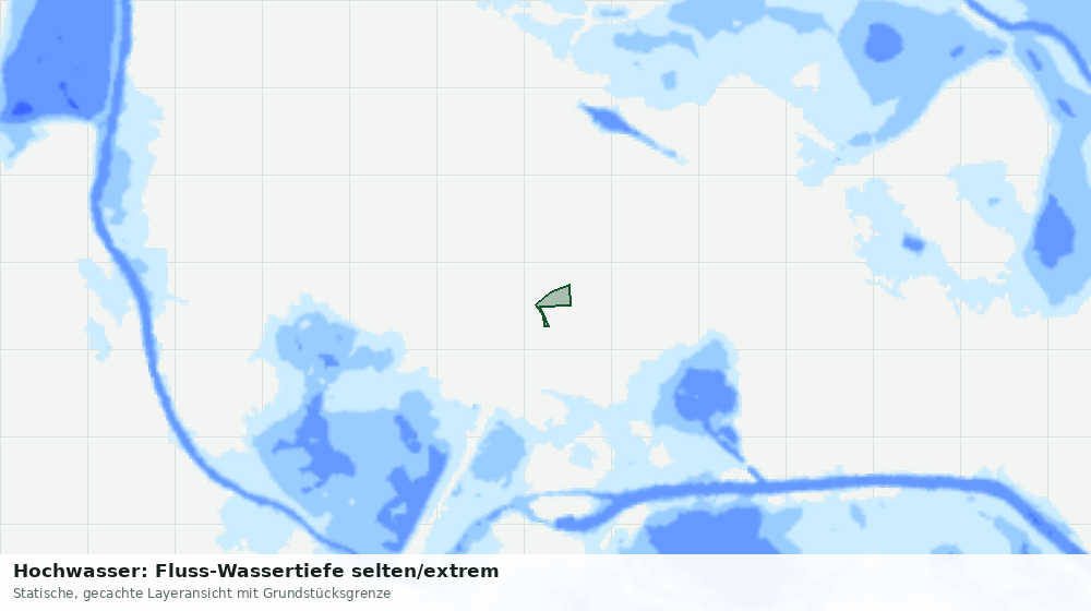 Statische Kartenansicht: Hochwasser: Fluss-Wassertiefe selten/extrem